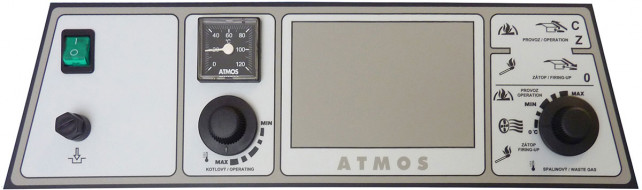 Ovládací panel kotle se standardní regulací