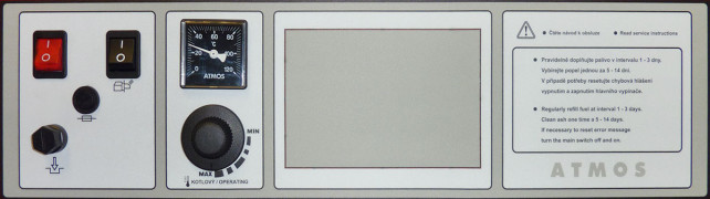 Ovládací panel se standardní regulací